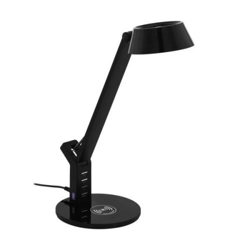 EGLO LED-bordslampa Banderalo CCT dimbar QI svart