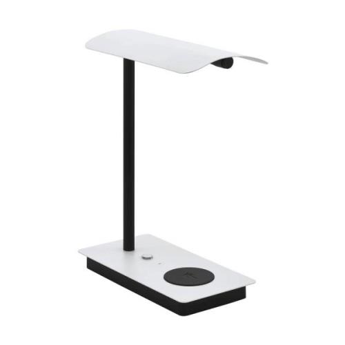 EGLO LED-bordslampa Arenaza, dimbar, QI, vit