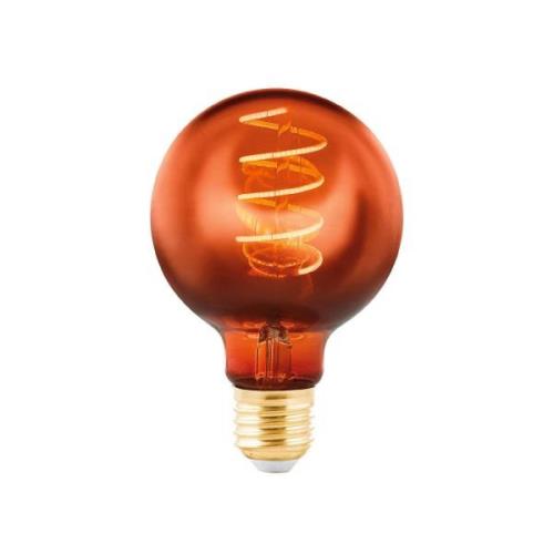 EGLO LED-glob E27 G80 4W filament 2 000 K koppar