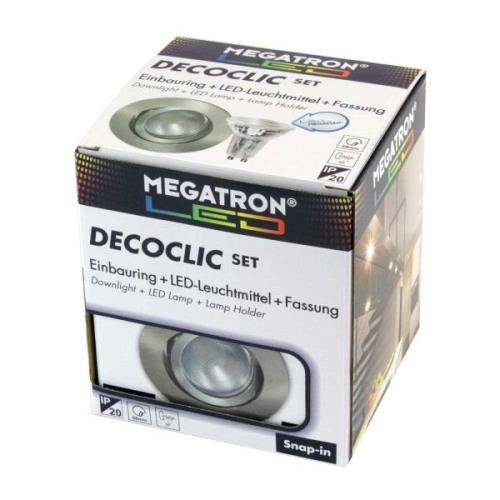 MEGATRON LED-inbyggnadsspot Decoclic Set GU10 4,5W, järn