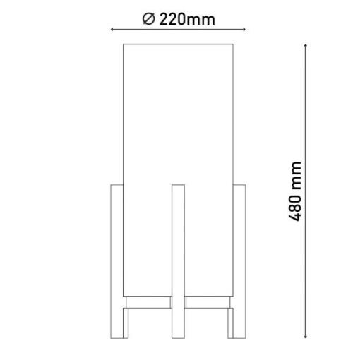 Näve Madita LED-bordslampa, höjd 48 cm, natur/linne