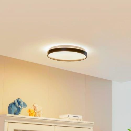 Lindby Smart LED taklampa Mirren svart metall CCT Tuya