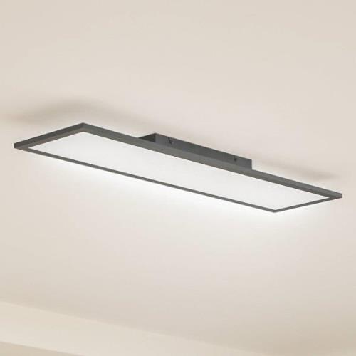 Lindby LED-panel Enhife, svart, 80x20 cm