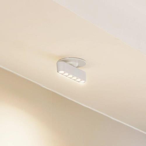 Lindby LED-inbyggnadslampa Eldrin, vit, ljuspunkter, 13,1 cm