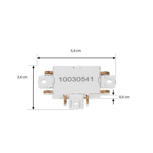 Lindby T-kontakt Lumaro, vit, 5,4 cm, plast