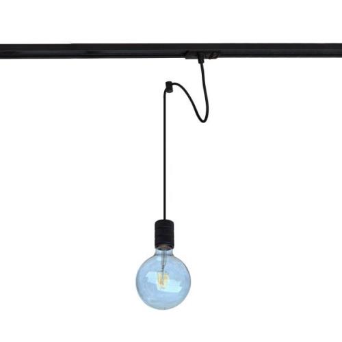 Lindby pendellampa Linaro, 6,3 cm, svart, 1-fas, Ø 4,6 cm