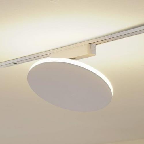 Lindby LED-ljusramp Lumaro, vit,rund,aluminium,48V,dimbar