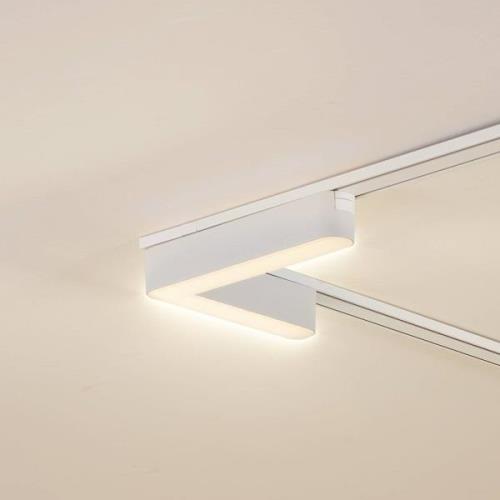 Lindby LED-list 48 V Lumaro,vit,L-formad,plast,dimbar