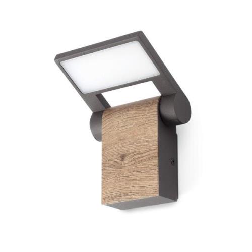 FARO BARCELONA LED-utomhusvägglampa Wood