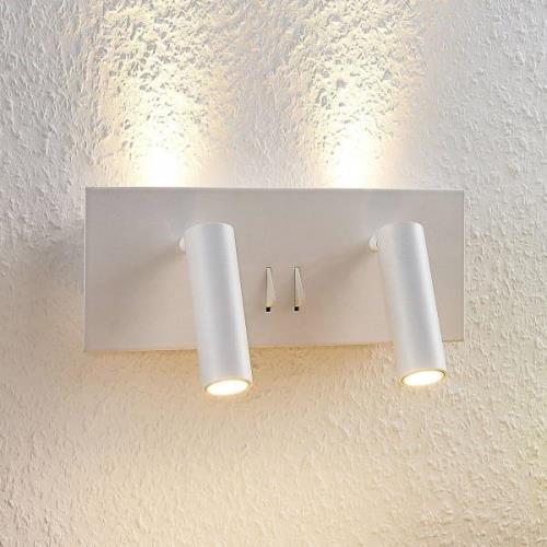 Lucande Magya LED-vägglampa vit 4 lampor