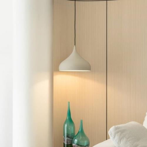 Lucande taklampa Niamara, beige, aluminium, Ø 28 cm