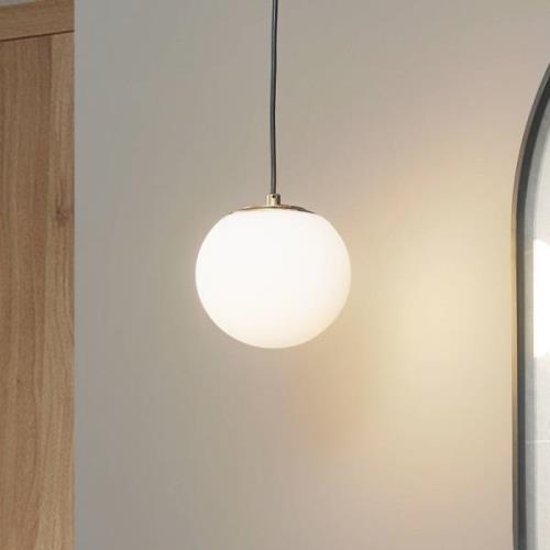 Lucande hängande lampa Bidolo, mässingsfärgad, glas, 15 cm, IP44