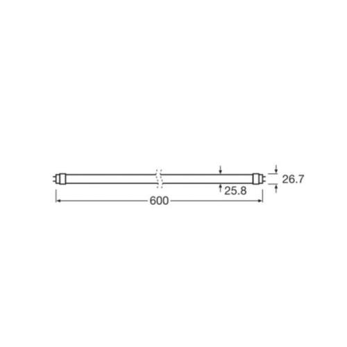 OSRAM LED plantlampa T8 6,6W rör Fluora 2,500K 60cm