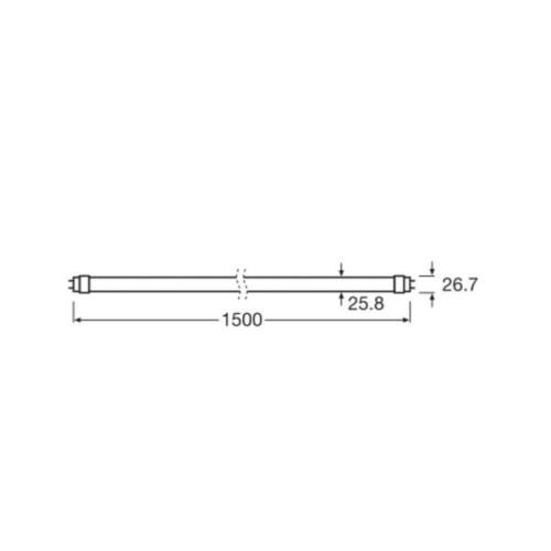 OSRAM LED-rörlampa T8 17,6W rör EEK A 840 150cm