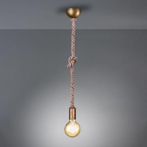 Trio Lighting Pendellampa Rope med dekorativt rep 1 lampa