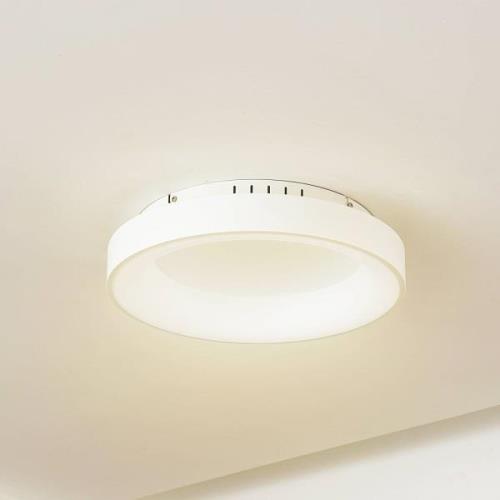 Lucande LED-taklampa Samvel, Ø 38,4 cm, vit, järn