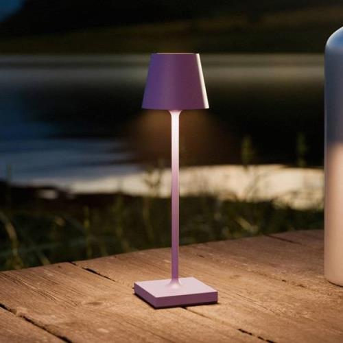 Sigor Nuindie pocket LED uppladdningsbar bordslampa, lila, IP54, dimba...