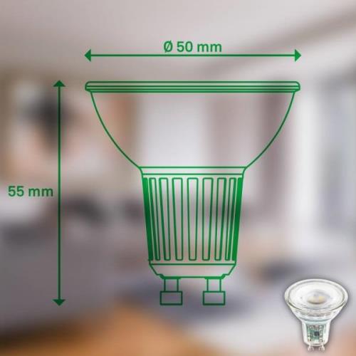 Briloner LED-lampa Reflektor GU10 2,5W klar 3000K energiklass A 2er