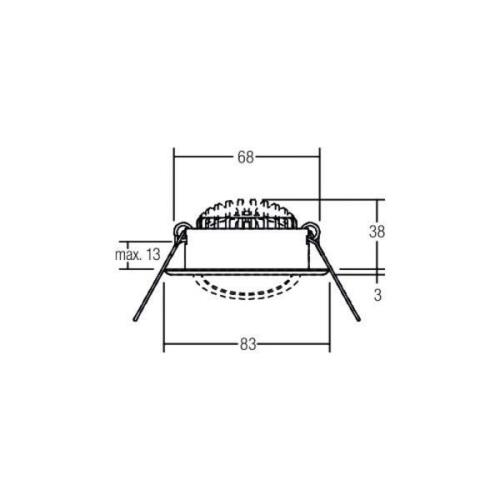 BRUMBERG LED infälld spot BB09, RC dimbar, vit