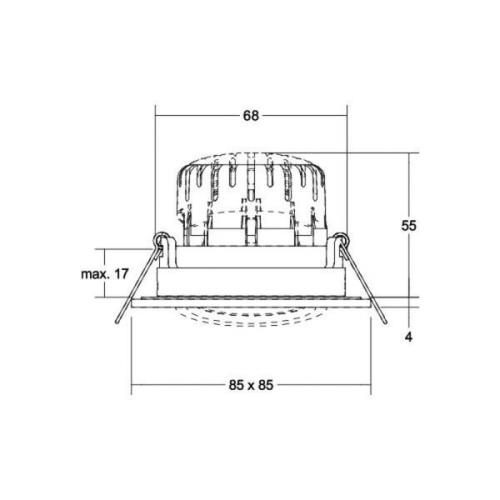 BRUMBERG BB25 LED-spot IP65 on/off anslutningsdosa matt nickel