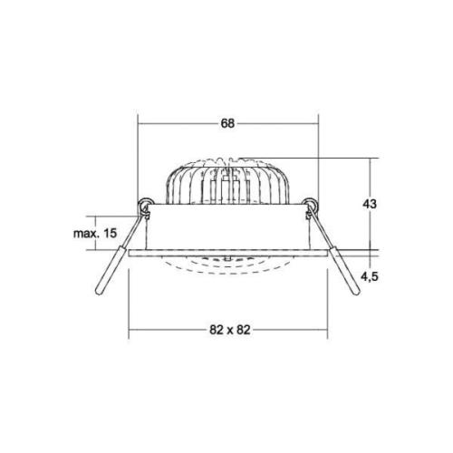 BRUMBERG LED-spot BB36 on/off anslutningsdosa texturerad vit