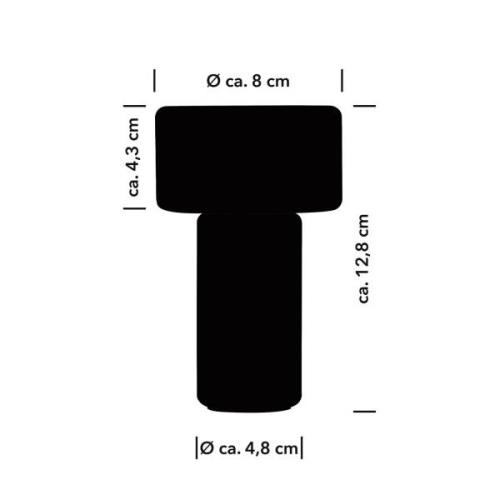 HELL Tiny-B LED-bordslampa, svart, höjd 13 cm, IP54, USB