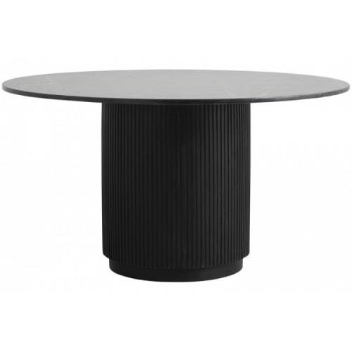 Nordal - ERIE round dining table black marble top