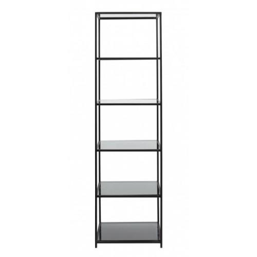 Nordal - ORINOCO metal rack, L, 6 shelves, glass