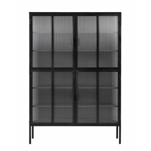 Nordal - GROOVY black cabinet, 4 doors