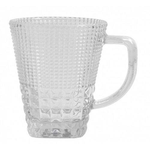 Nordal - Glass mug w. handle, clear