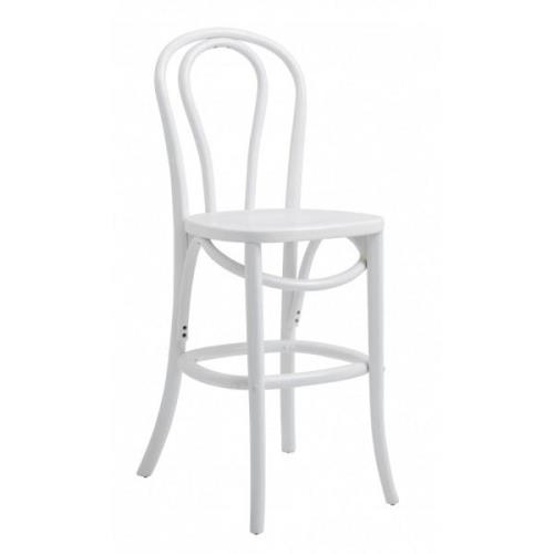 Nordal - BISTRO bar chair, shiny white