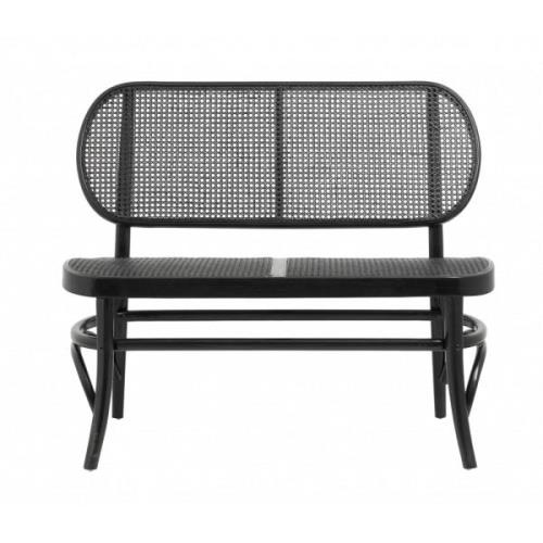 Nordal - WICKY bench, black/black