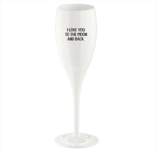 Koziol - CHEERS Love You To The Moon, Champagneglas med print 6-pack 1...