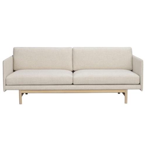 Rowico Home - Hammond soffa beige tyg/vitpigmenterad ek