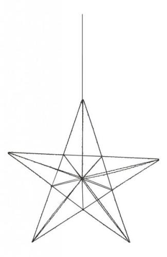 3D-Star julstjärna 75cm IP44 (Svart)