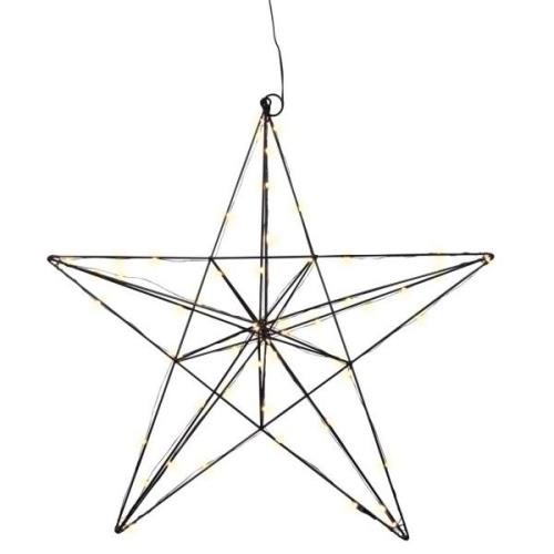 3D-Star julstjärna 50cm (Svart)