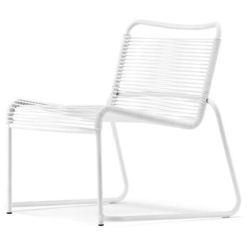 Fiam, Lido lounge chair low back armchair white aluminium