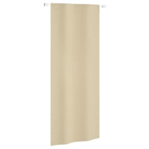 vidaXL Balkongskärm beige 100x240 cm oxfordtyg