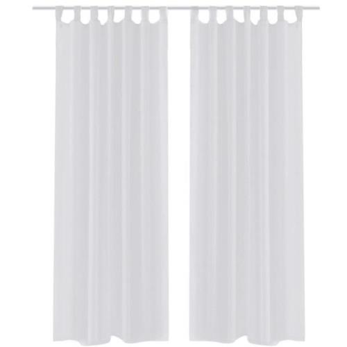 Genomskinlig vit gardin 140 x 175 cm 2-pack