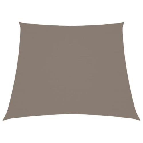 vidaXL Solsegel oxfordtyg trapets 3/4x3 m taupe