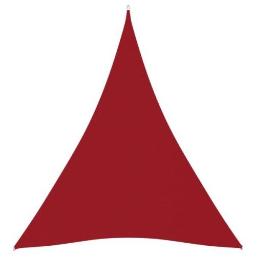 vidaXL Solsegel oxfordtyg trekantigt 5x7x7 m röd