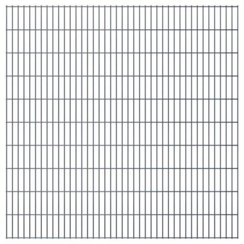 vidaXL 2D Stängselpaneler trädgård 2,008x2,03m 8m (totallängd) grå