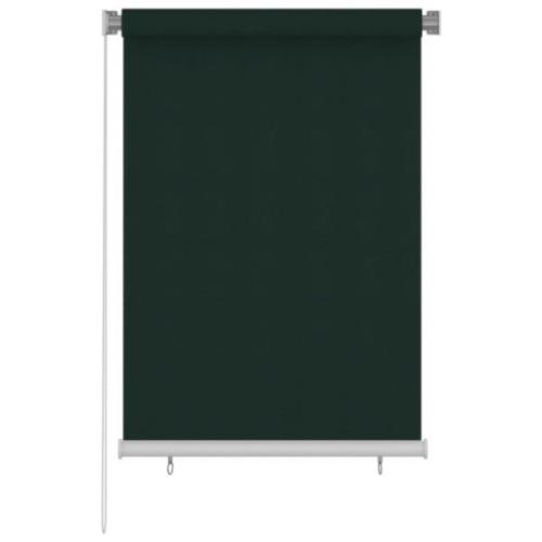 vidaXL Rullgardin utomhus 100x140 cm mörkgrön HDPE