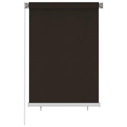 vidaXL Rullgardin utomhus 100x140 cm brun HDPE