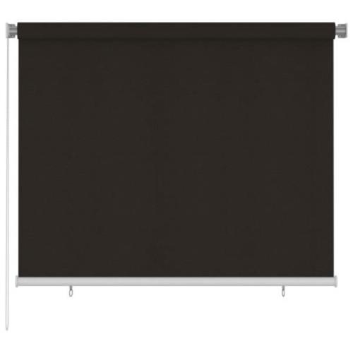 vidaXL Rullgardin utomhus 180x140 cm brun HDPE