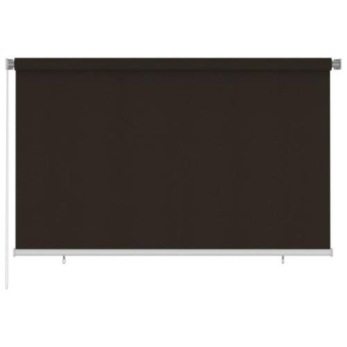 vidaXL Rullgardin utomhus 240x140 cm brun HDPE