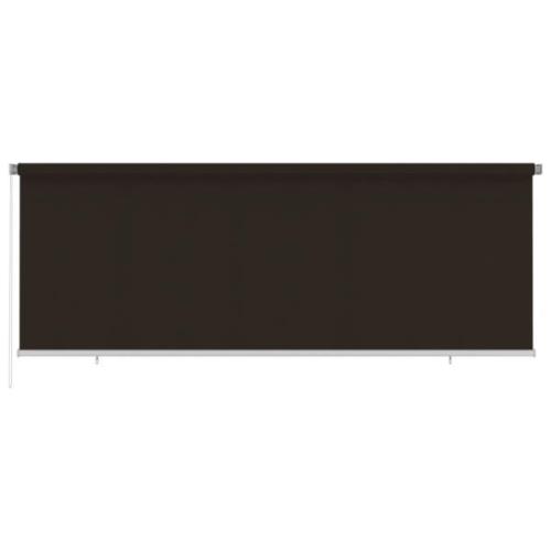 vidaXL Rullgardin utomhus 400x140 cm brun HDPE