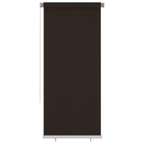 vidaXL Rullgardin utomhus 100 x 230 cm brun HDPE