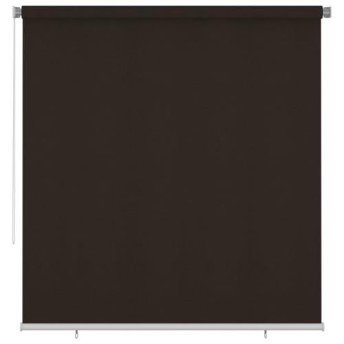 vidaXL Rullgardin utomhus 220x230 cm brun HDPE