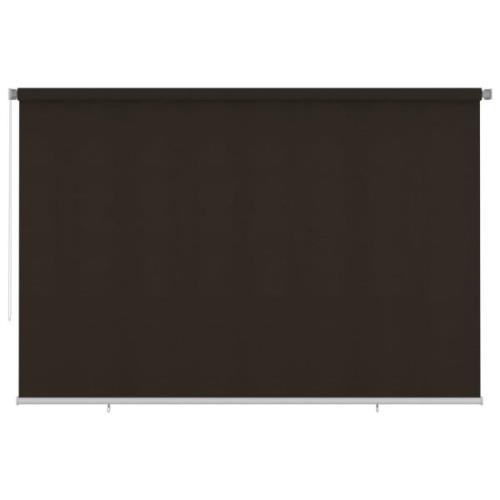 vidaXL Rullgardin utomhus 350x230 cm brun HDPE